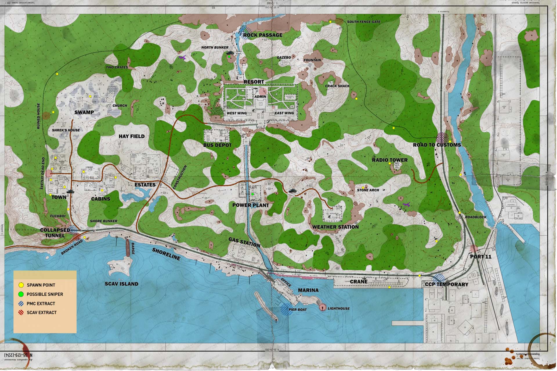 escape from tarkov woods area map